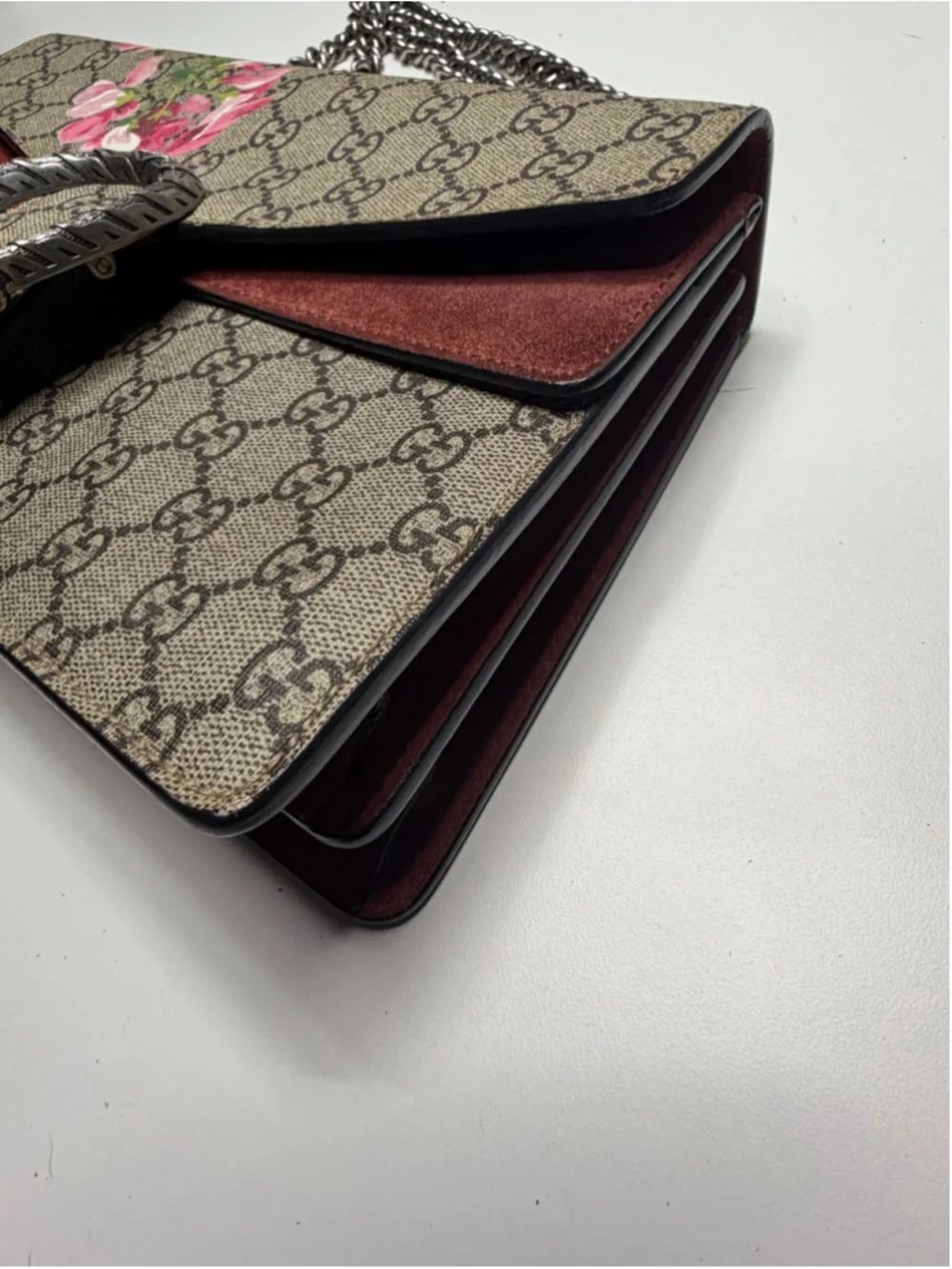 Women's Gucci Dionysus GG Supreme Floral Shoulder Bag One Size Beige/Pink